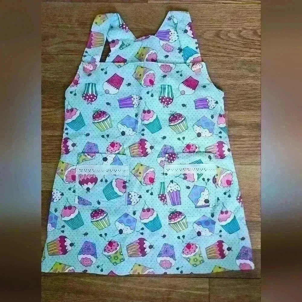 Girl's Handmade Cupcake Smock Dress